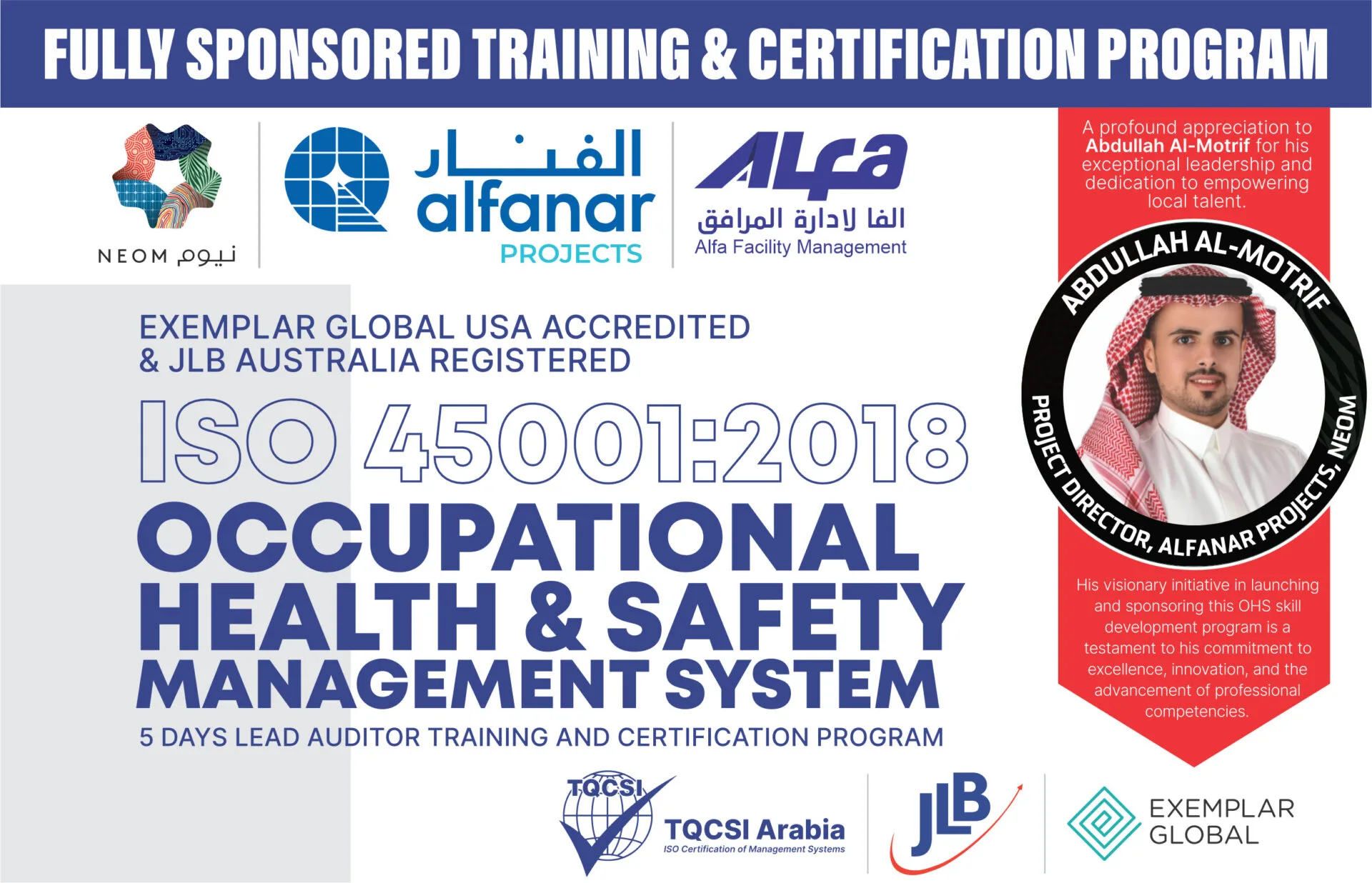 ISO 450012018 Occupational Health Amp Safety Management System - Header1 - TQCSI Arabia ISO Certification Body I ISO 9001 45001 ISOIEC 27001 14001