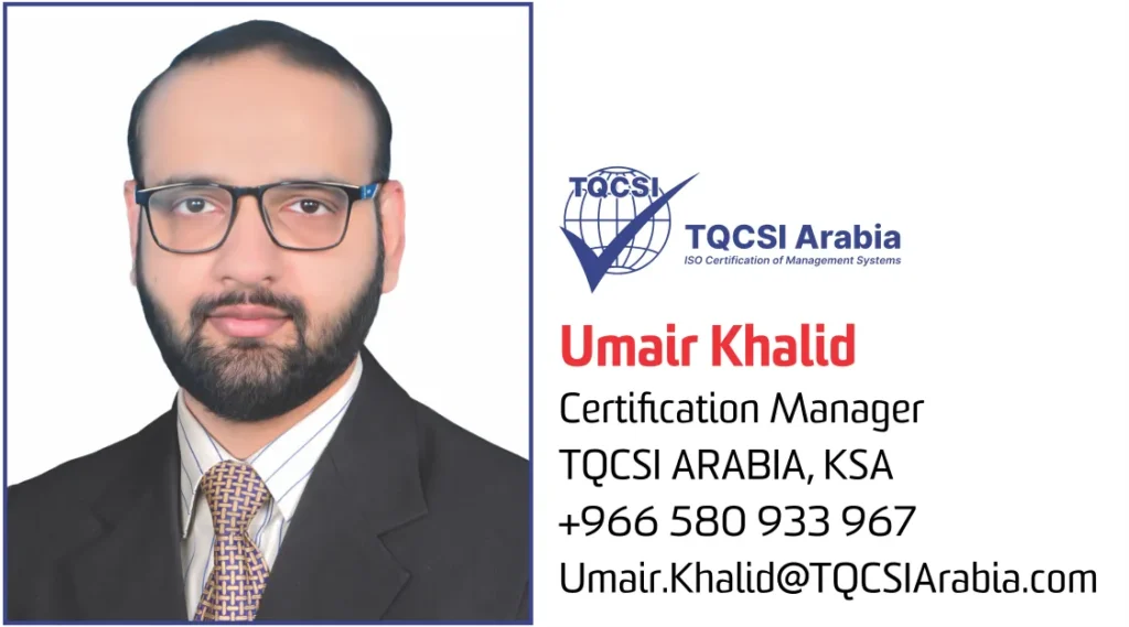 ISO 450012018 Occupational Health Amp Safety Management System - Umair1 - TQCSI Arabia ISO Certification Body I ISO 9001 45001 ISOIEC 27001 14001